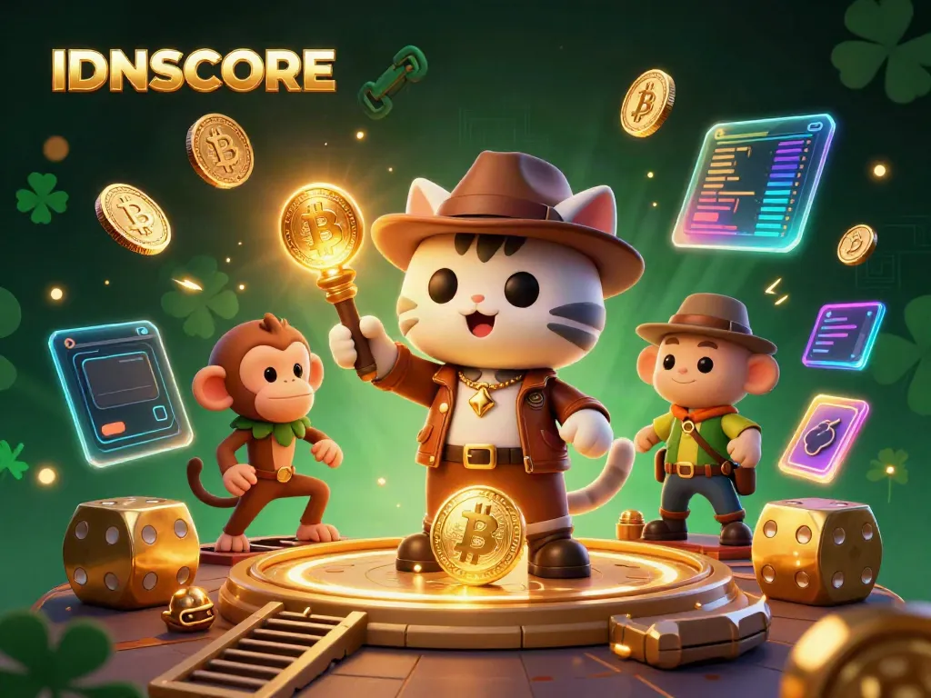 Engage in winning at IDNSCORE with a vibrant casino adventure featuring an explorer cat and treasure.