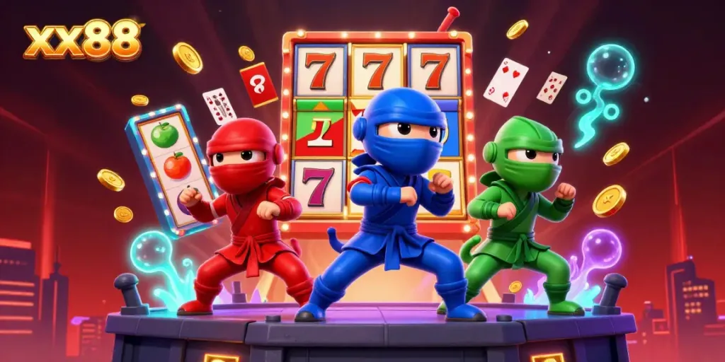Experience the thrilling excitement of xx88 slots with colorful characters and dynamic visuals.