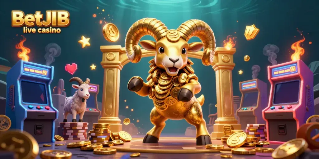 Experience the excitement of BetJDB live casino with vibrant characters and gaming elements in this dynamic scene.