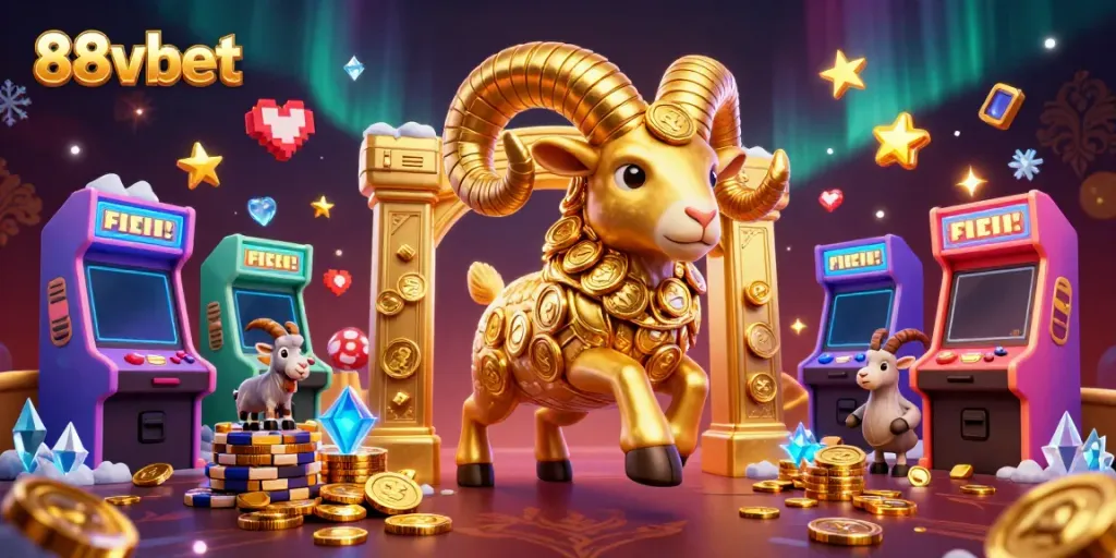 Experience thrilling gameplay at 88vbet with dynamic casino elements in a vibrant 3D scene.