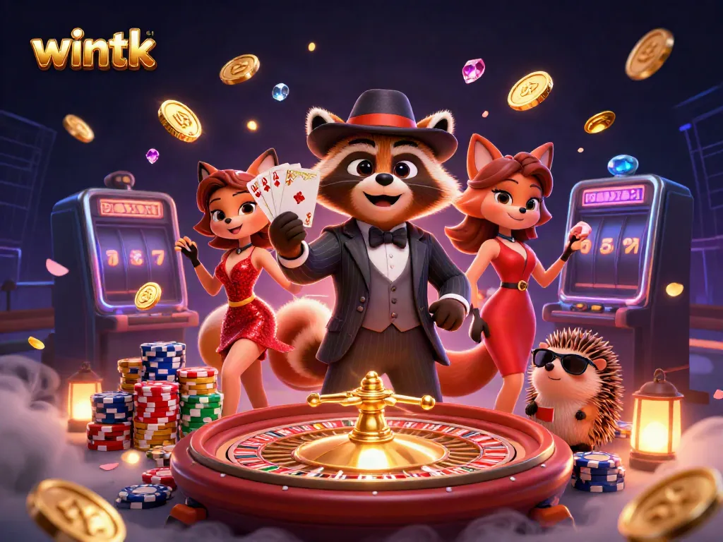 Engage in exciting gameplay at Wintk with diverse casino elements and vibrant characters.