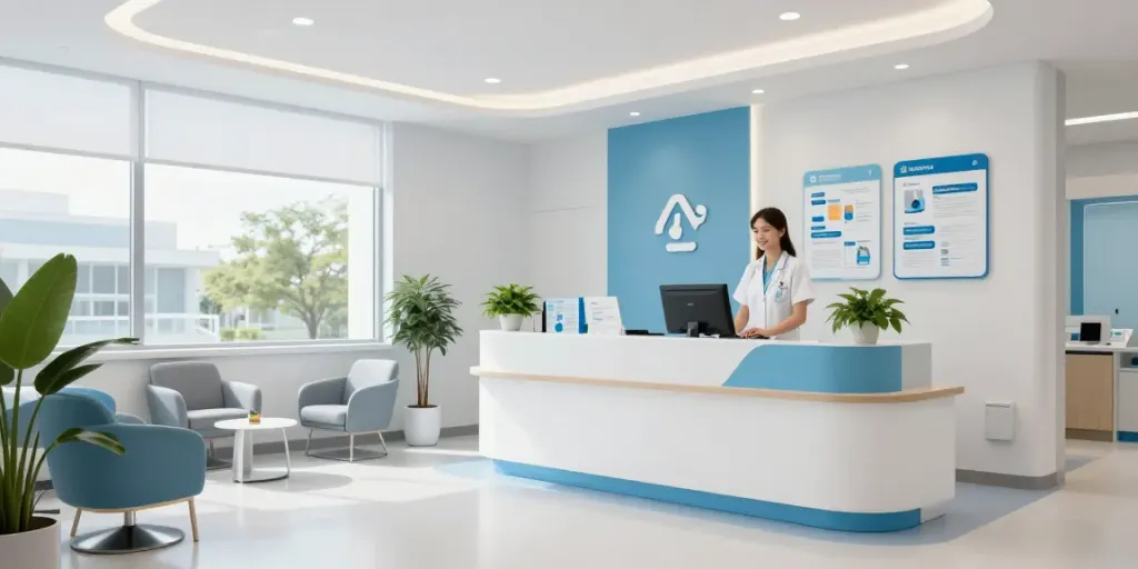 Online peptide catalog in a modern healthcare setting, showcasing patient care and wellness services.