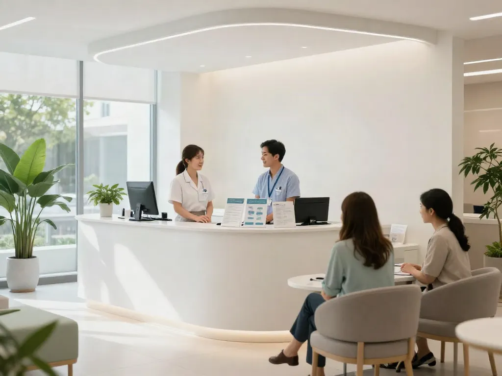 KLOW peptide therapy consultation in a welcoming health clinic environment.